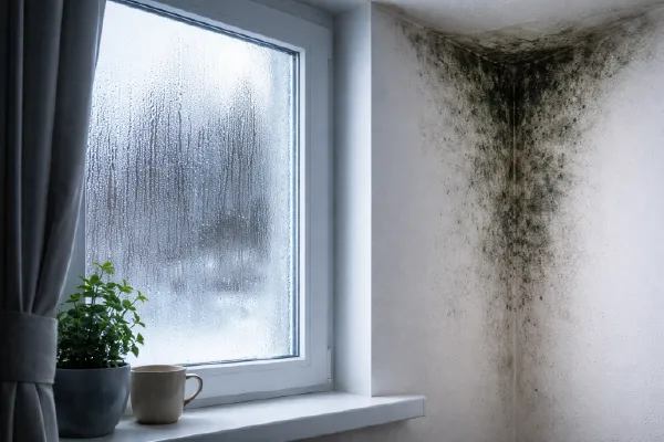 Condensación y moho en invierno en Chile.
