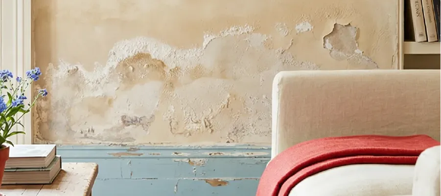 Capilaridad: pintura desprendida